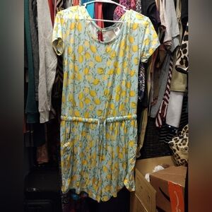 Lemon Print Mini Dress
